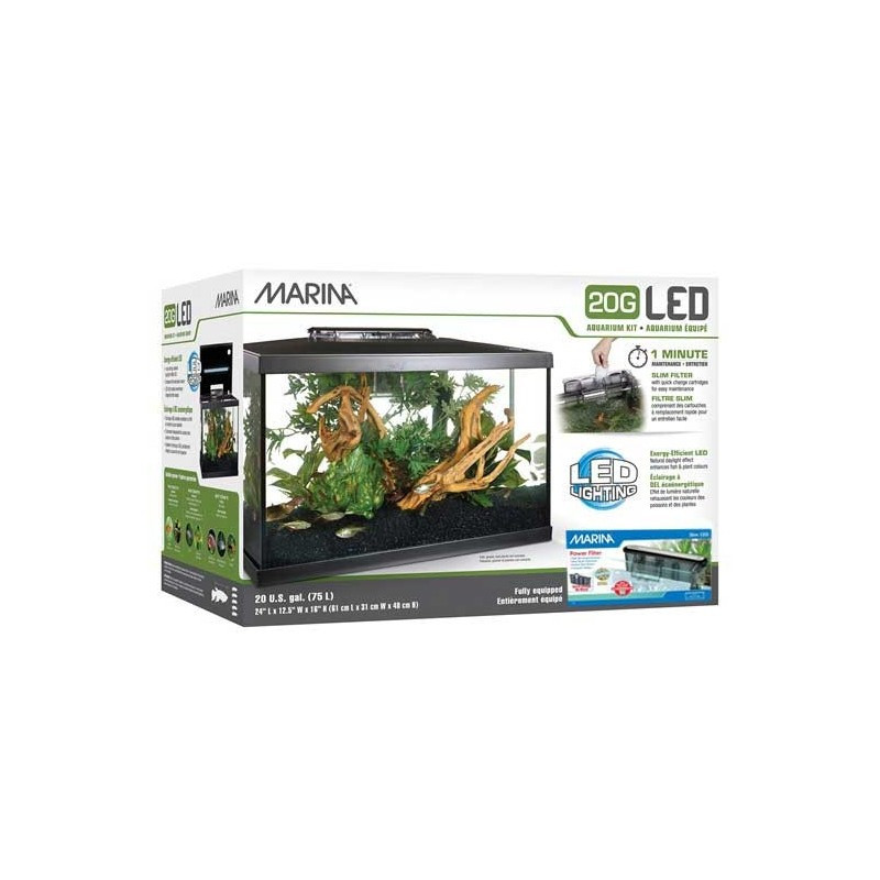 KIT ACUARIO MARINA 20G LED 75 LITROS