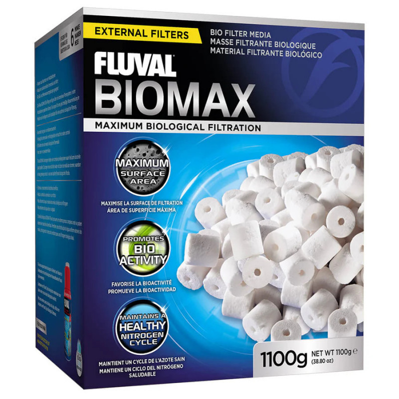 Canutillos biológicos Fluval Biomax 500 gr 1 kg Canutillos biológicos Fluval Biomax 500 gr 1 kg