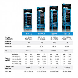 Pantalla Fluval Reef 4.0 LED ( 117-155 cm ) 59 w ( Envio gratis )